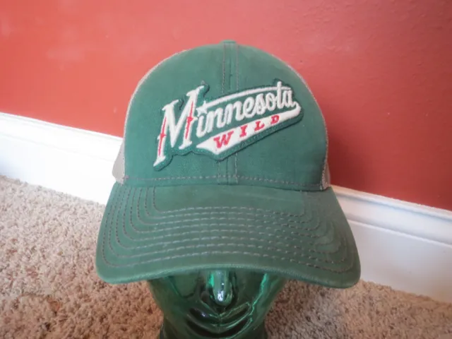 Minnesota Wild trucker Hat Cap Adult snapback Green CCM Pro OK'd NHL Hockey
