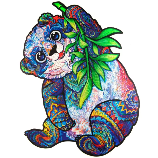UNIDRAGON Wooden Puzzle Jigsaw, Serious Panda, 314 pcs, King Size