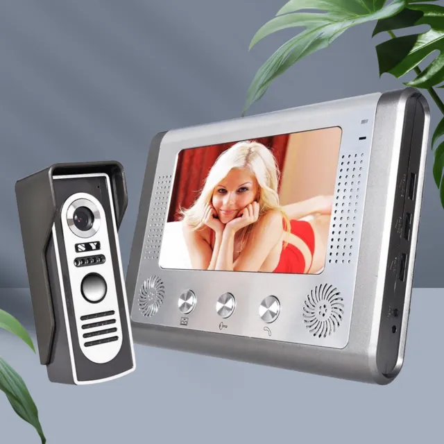 7" HD LCD Camera Monitor Video Doorbell Home Security Intercom Door Bell System
