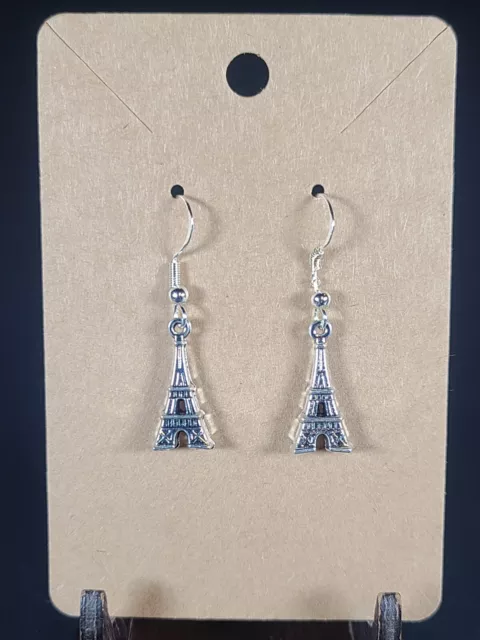 Eiffel Tower Earrings - 925 Fish Hooks