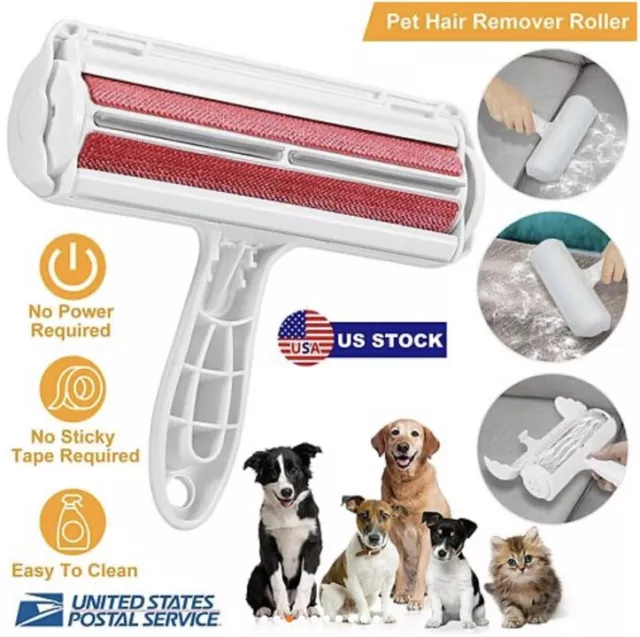 Pet Hair Lint Remover Reusable Dog Cat Hair Roller Cleaning Brush Sofa Clothes