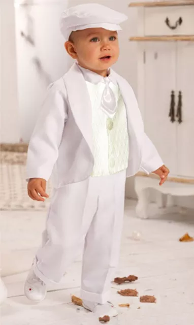 Abito da battesimo 6 pezzi * abito bambino battesimo ragazzo Plastron 62 68 74 80 86 matrimonio cravatta