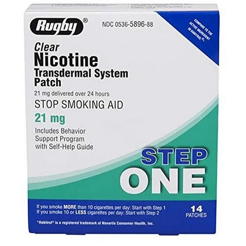 Nicotine Transdermique Patch Transparent 14 Patches 21 MG