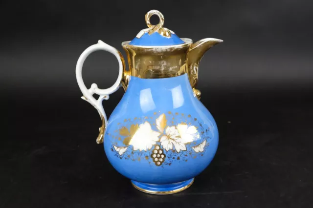 Large Antique French Sevres tea coffee pot, 25 cm tall, 10inch 19th Century.