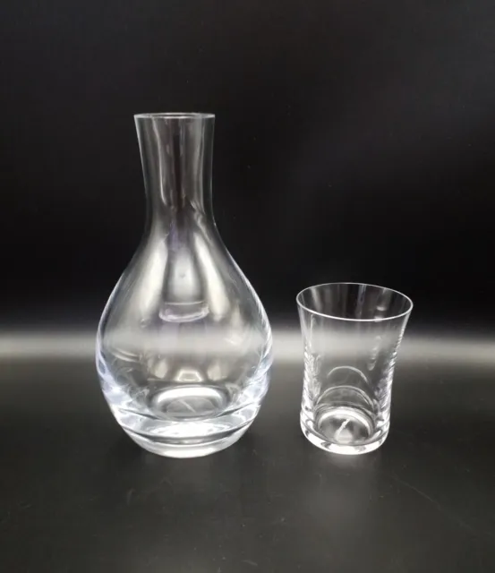 Villeroy & Boch clear glass bedside decanter carafe tumbleup 3