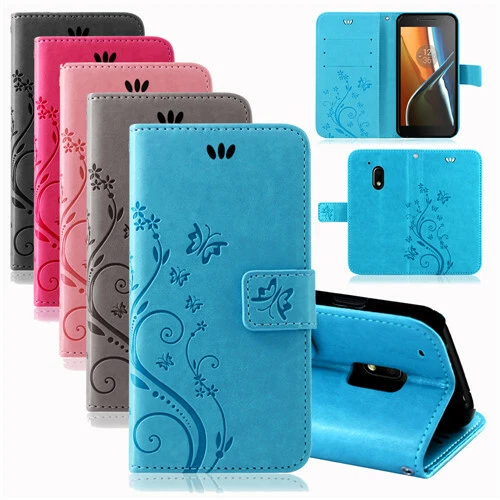Motorola Étui Portable pour Téléphone Etui Coque Fleurs Rabattable Portefeuille