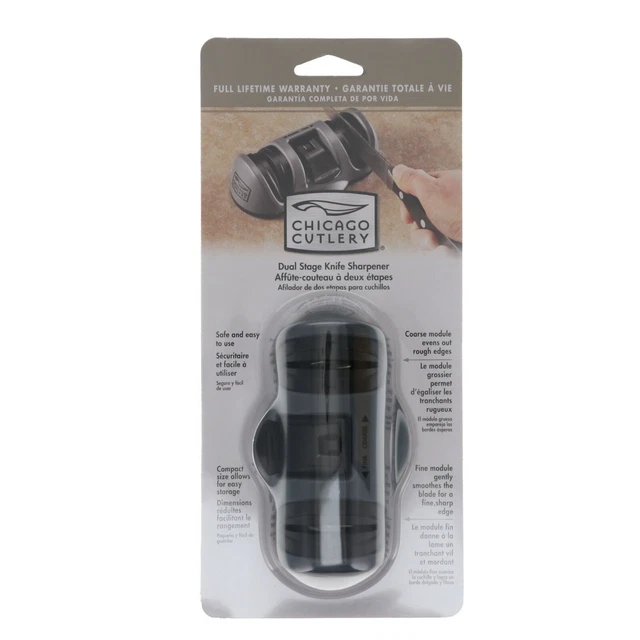 Chicago Cutlery 1118046 Fine and Coarse Dual Sharpener W/ Suction Bottom