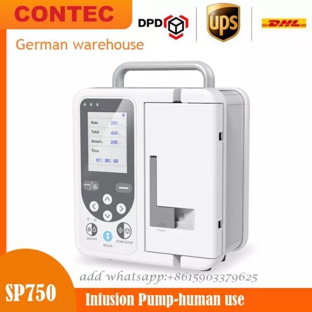 CONTEC SP750 Infusion Pump IV Standard Fluid Volumetric with Alarm 3.5" TFT LCD