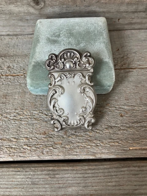 ANTIQUE STERLING SILVER Match Safe Vesta Case Repousse Victorian No ...