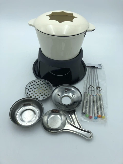 Set Fonduta MasterClass In Ghisa - Per Cioccolato, Formaggio E Carne, 21x18 Cm Nero - Foto 5