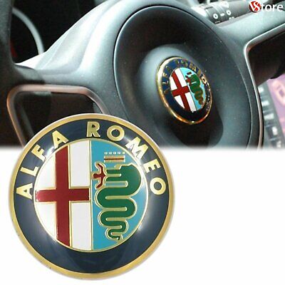 COMPATIBILE-VSTORE FREGIO Stemma Alfa Romeo Oro Logo 40mm Volante Sterzo 147 Giulia Giulietta Mito 