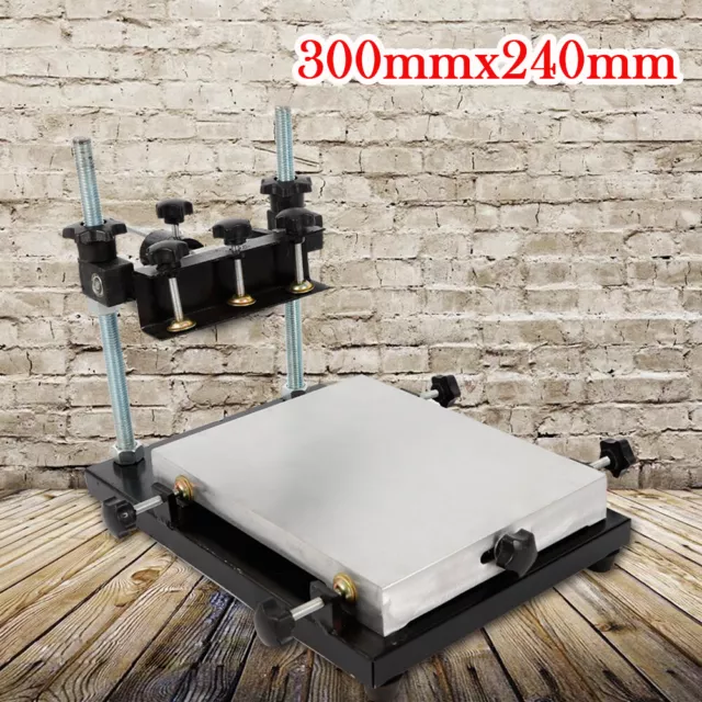 Solder Paste Printing Machine Adjustable PCB SMT Manual Stencil Printer300x240mm