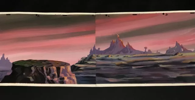 Space Ghost Hanna-Barbera Original Production Animation Cel Hp Background 25"Coa