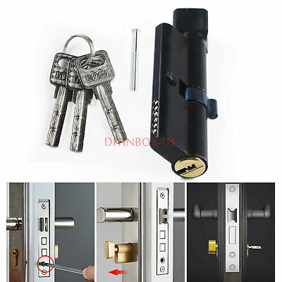 70mm Brass Mortise Security Home Door Lock Cylinder Core Lock Hardware +3 Keys
