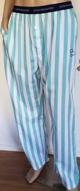 PETER ALEXANDER PJS SALE Mens Blue Stripe Classic Pants Size XXL BNWT Cotton PJ