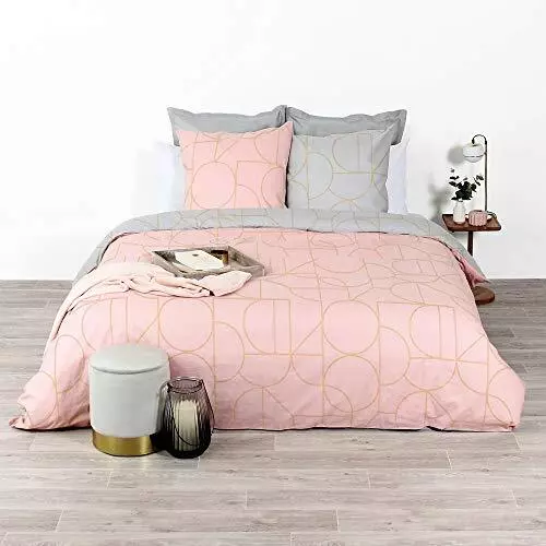 CÔTE DECO Parure de lit avec Housse de Couette 140x200 cm + 1 Taie d'oreiller