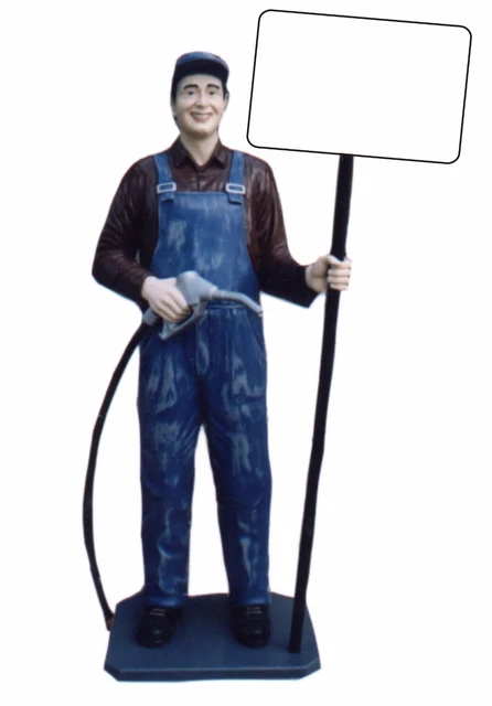 Aral Tankwart Skulptur Werbefigur Tankstelle Figur Statue Lebensgroß Werkstatt B