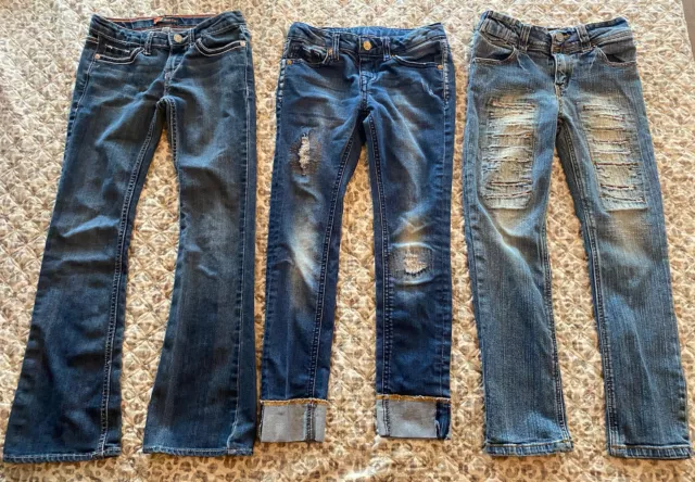 Girls Size 8 Distressed Jeans-VIGOSS,LEVI’S,MARY KATE & ASHLEY-GREAT CONDITION