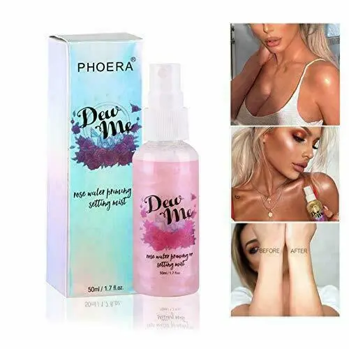 Phoera Dew Me Rose Water Priming & Setting Spray Refreshing Face Makeup Primer 3