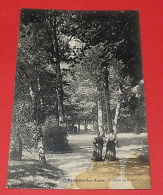 CPA postcard 1910-1920 pougues les eaux allée du parc burgundy nièvre