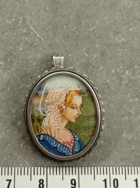BROCHE & PENDENTIF ARGENT 1925-1930 - Imposant Et Large, Bijou Vintage Occasion