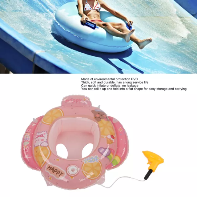 (Pink)Swimming Ring Environmental Friendly PVC Inflatable Safe Raft For SN