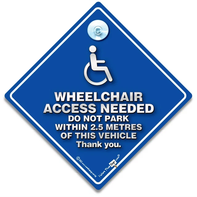 Platinum Place 1 X Please Do Not Park Too Close, Need Room To Access My TWINS Car Seat-White - View #12