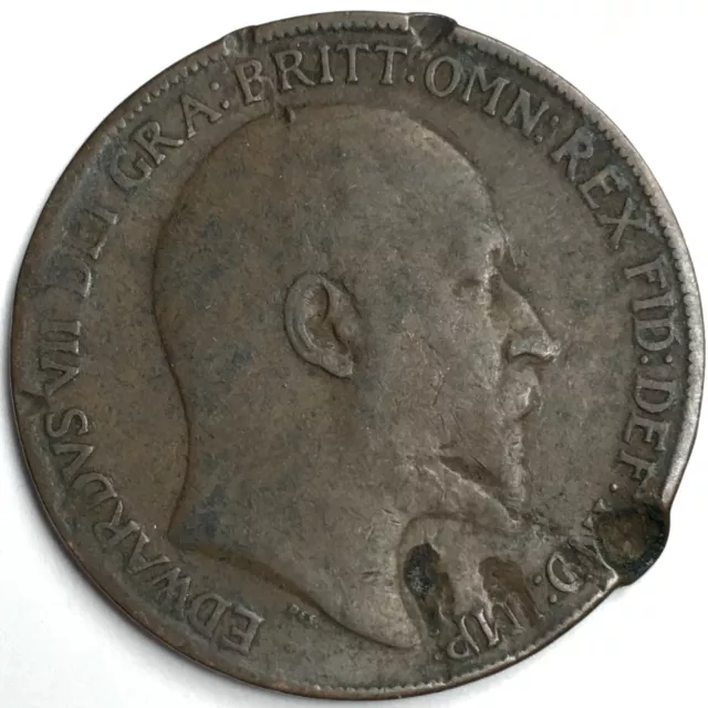 1910 United Kingdom Penny - Edward VII - (DMG) KM#794 - World Coin - UKP10DMG