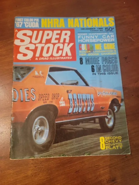 Super Stock & Drag Magazine Dec 1966 NHRA NATIONALS Race Cars Brutus Funny Car