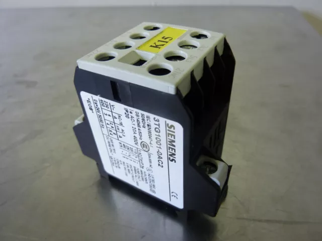 Siemens 3TG1001-0AC2 Contactor 20A 600VAC 3NO+1NC Coil 24 VAC   (13529)