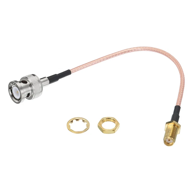 RG316 Coaxial Cables BNC Male to SMA Female 0.5FT Orange 1Pcs