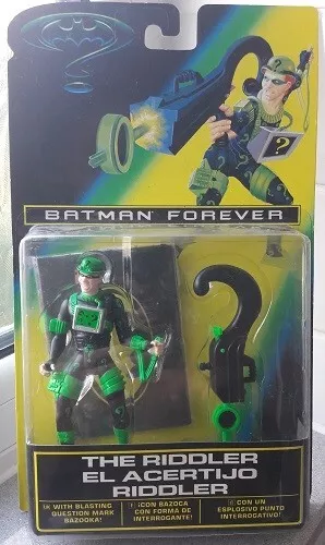 Batman Forever: The Riddler with Question Mark Bazooka, Tri-Logo, Kenner, 1996