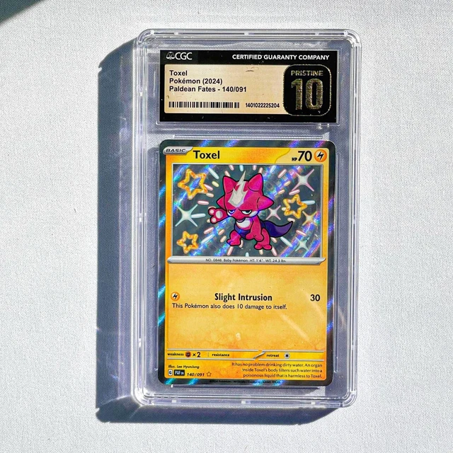 POKEMON TCG 2024 PALDEAN FATES 140/091 TOXEL PRISTINE 10 CGC 10.