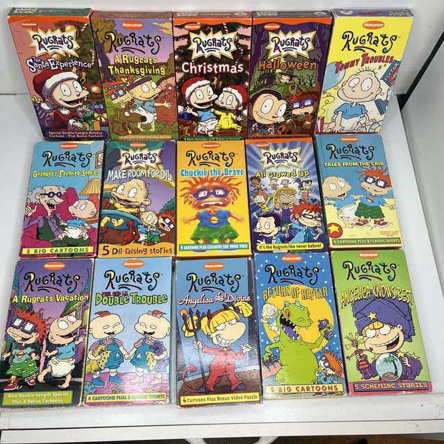NICKELODEON RUGRATS VHS Lot of 15 Original Orange Movie Episode