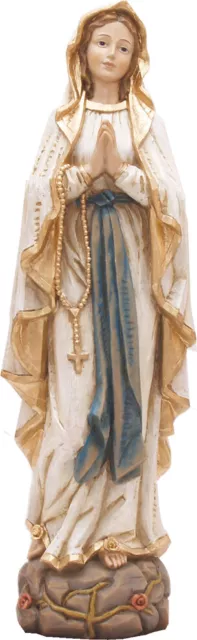 Heiligenfigur Heilige Madonna, Madonna Lourdes, Holzoptik, Höhe 20cm
