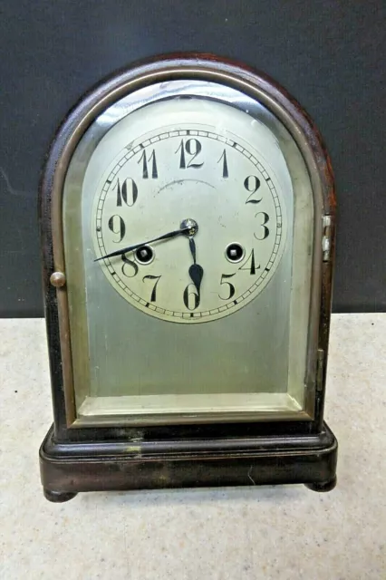 Antique Junghans German Mantle Shelf Clock Strikes