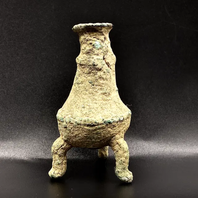 Antiguo Romano Imperio Cosméticos Bronce Botella Medicinal