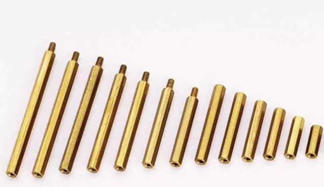 100pcs Brass M2 M3 Hex Column Standoff Support Spacer Screw Nut PCB Board