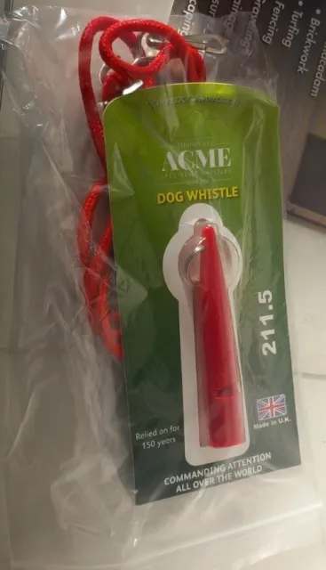 Acme - Pack Of 2 Dog Whistle 211.5 - Red Colour - FREE LANYARD