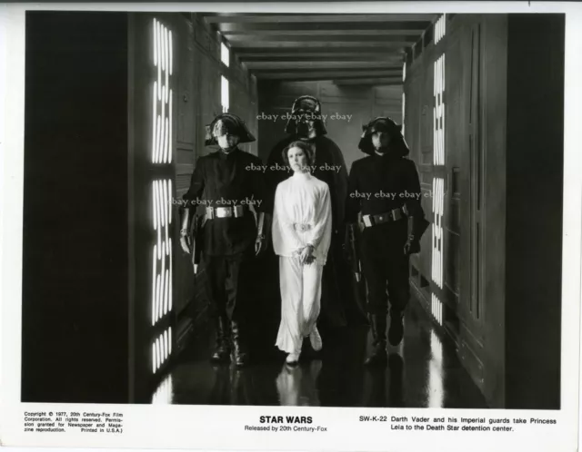 Carrie Fisher Leia Star Wars 1977 George Lucas photo US argentique vintage