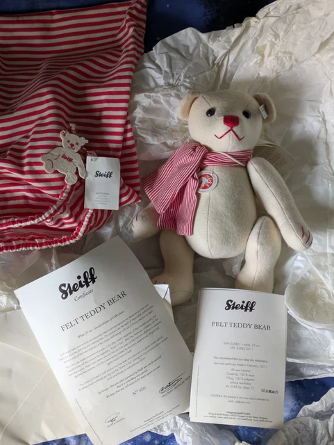 STEIFF SUGAR TEDDY Bear Natural White £198.49 - PicClick UK