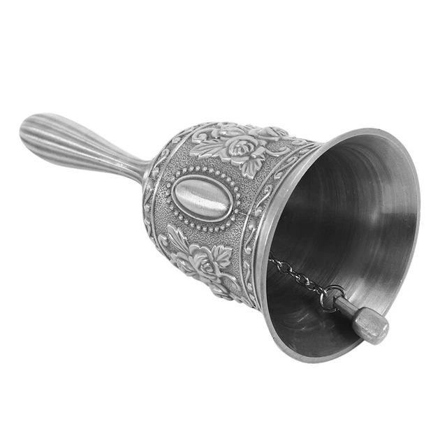 Hand Bell, Metal Tone Ring Alarm Hand Hold Service Call Bell Desktop Bell T Q8P7