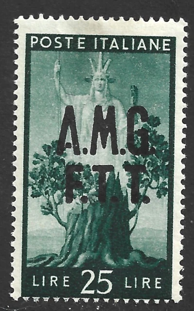 Italy - Trieste, Scott #12, Overprinted 25l Italia Issue, MH