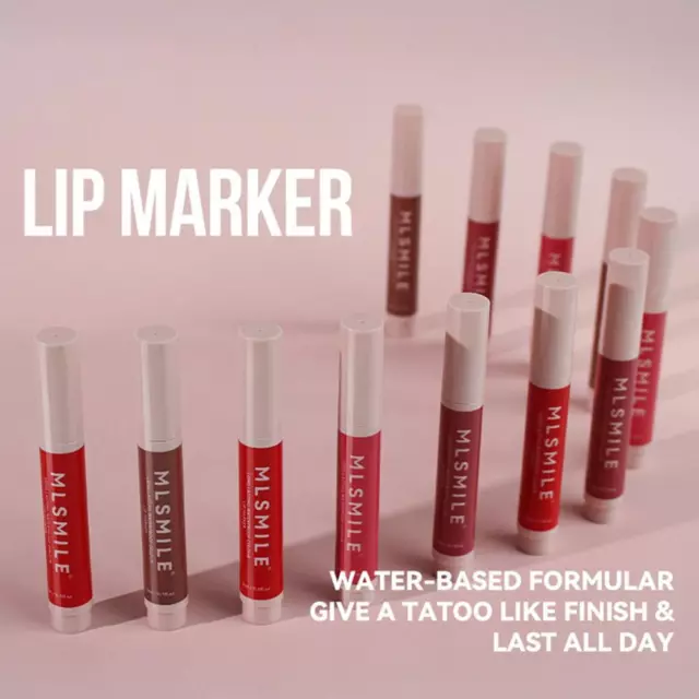 4Color Lip Stain Liquid Matte Long Lasting Lip Gloss Makeup Waterproof Y4X8