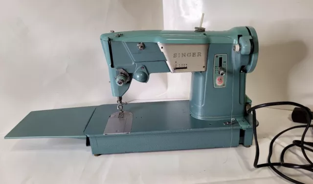 Vintage Singer Multi Stitch Sewing Machine Blue 327K