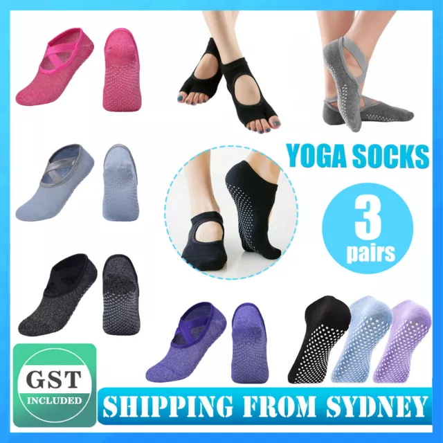 Yoga Socks Non Slip Pilates Massage Ballet Socks with Grip Exercise Cotton Gym