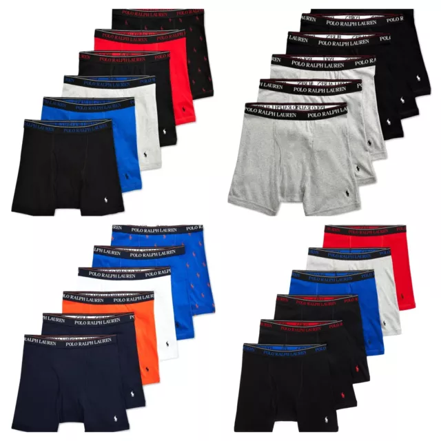 Polo Ralph Lauren Men's Six-Pack Boxer Briefs Choose Size & Color New 6 Pack