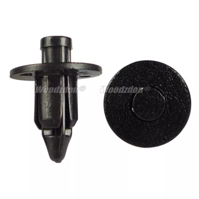 100 Push Type Clip Trim Retainer Fastener 1/4" Hole For GM For Toyota For Suzuki