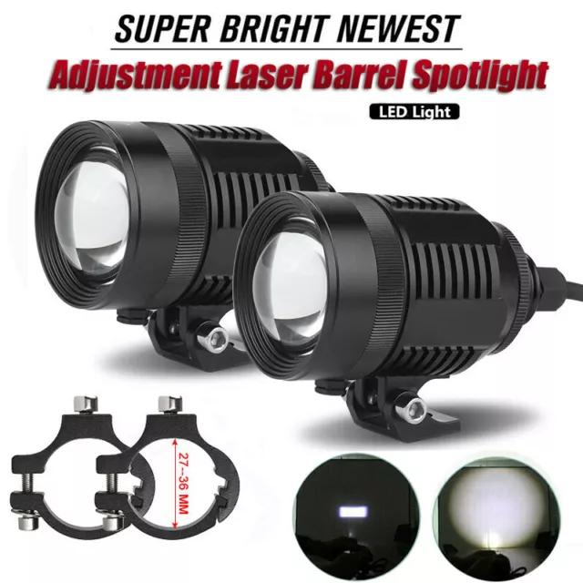 2X 30W LED Work Light Bar Adjust Laser Spot Pods Offroad Driving Lamp UTV ATV