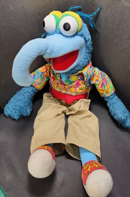 Vintage Eden Toys Jim Henson Muppet Babies 20" Gonzo Hawaiian Shirt Plush animal